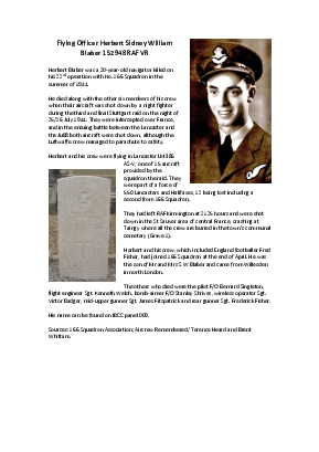 A preview of a PDF biography for Blaber, Herbert Sidney William